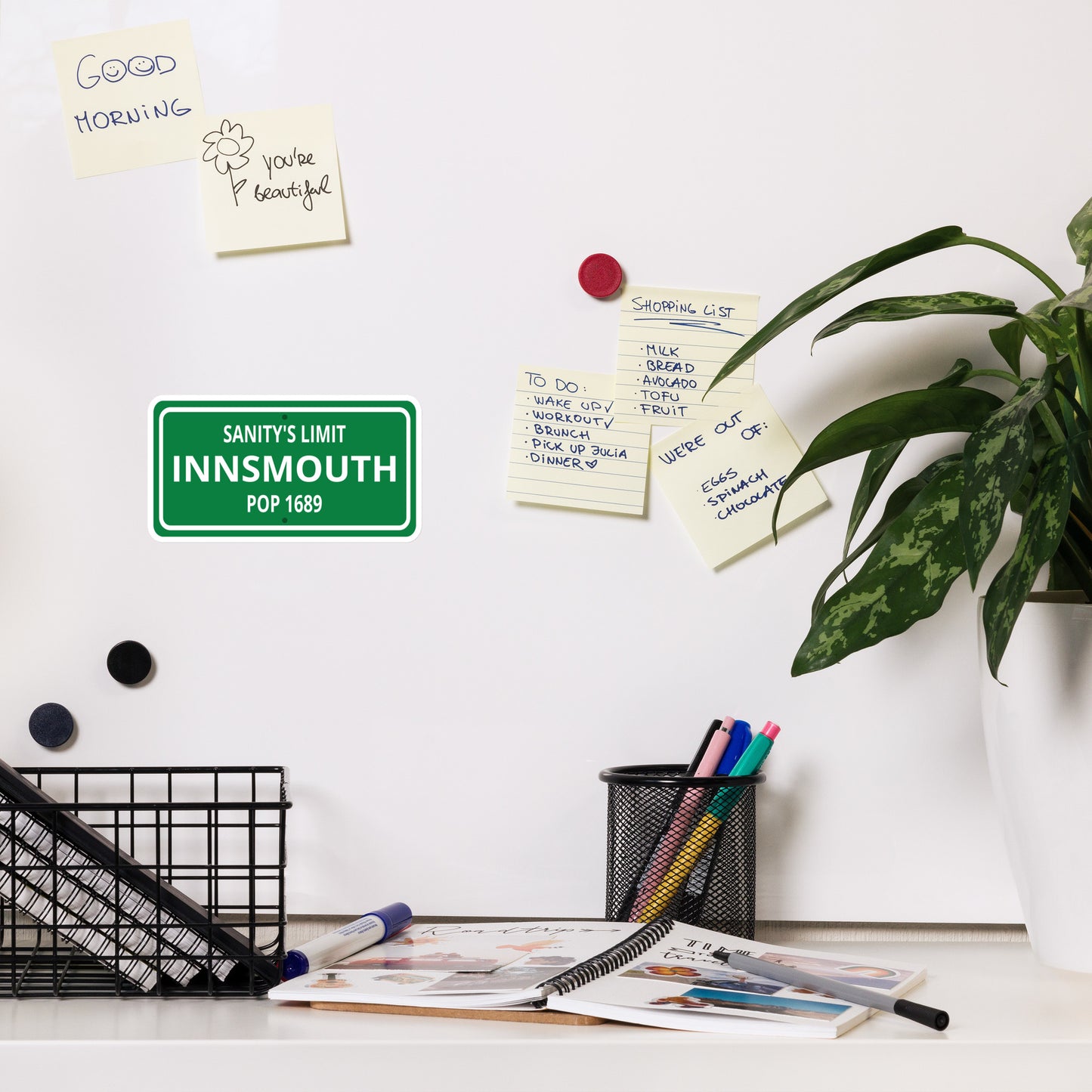 Innsmouth Straßenschild Lovecraft Magnet