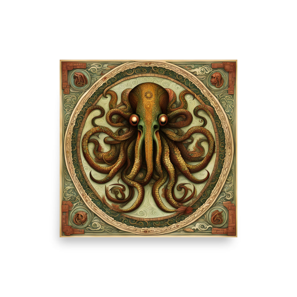 Cthulhu Mesoamerikanischer Kodex Poster
