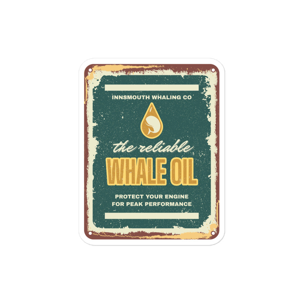 Innsmouth Whale Oil Lovecraft Blasenfreie Aufkleber