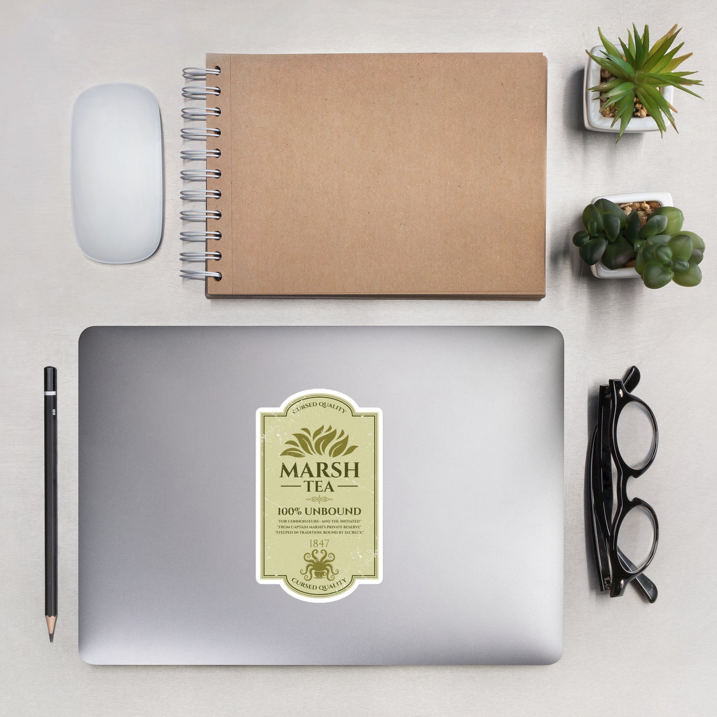 Marsh Tea – Fabriqué à la main dans le port d'Innsmouth Autocollants sans bulles