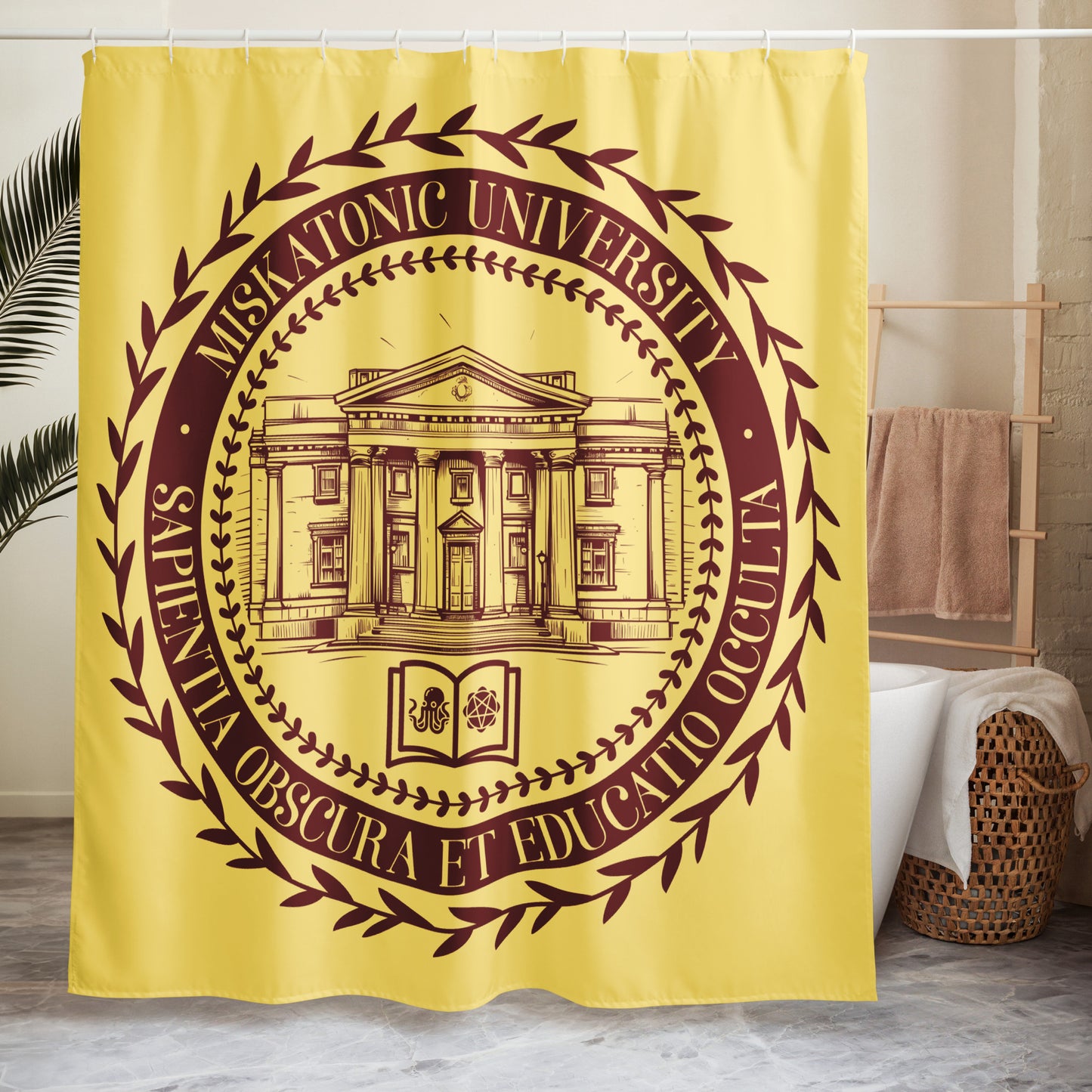 Miskatonic University Seal Shower curtain