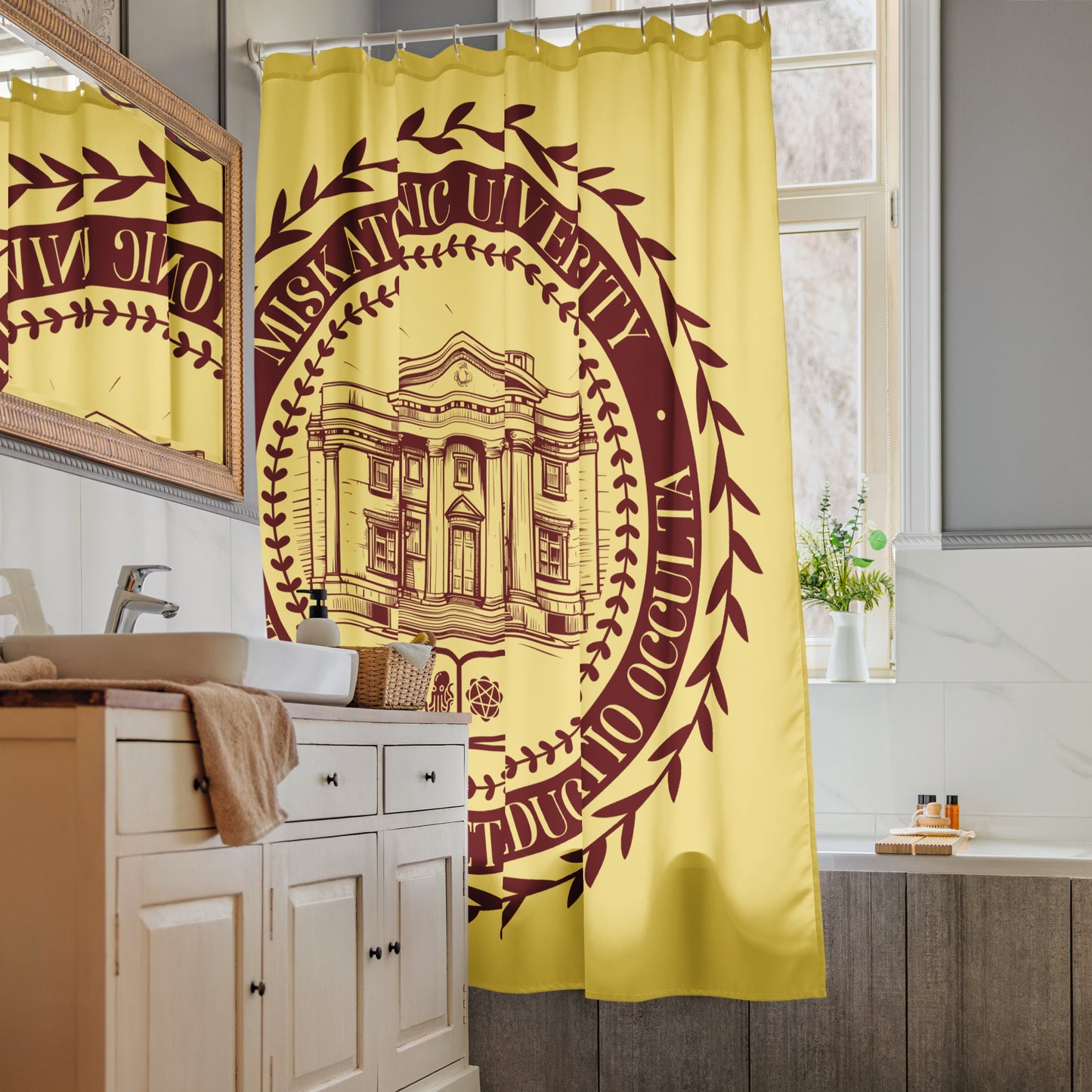 Miskatonic University Seal Shower curtain