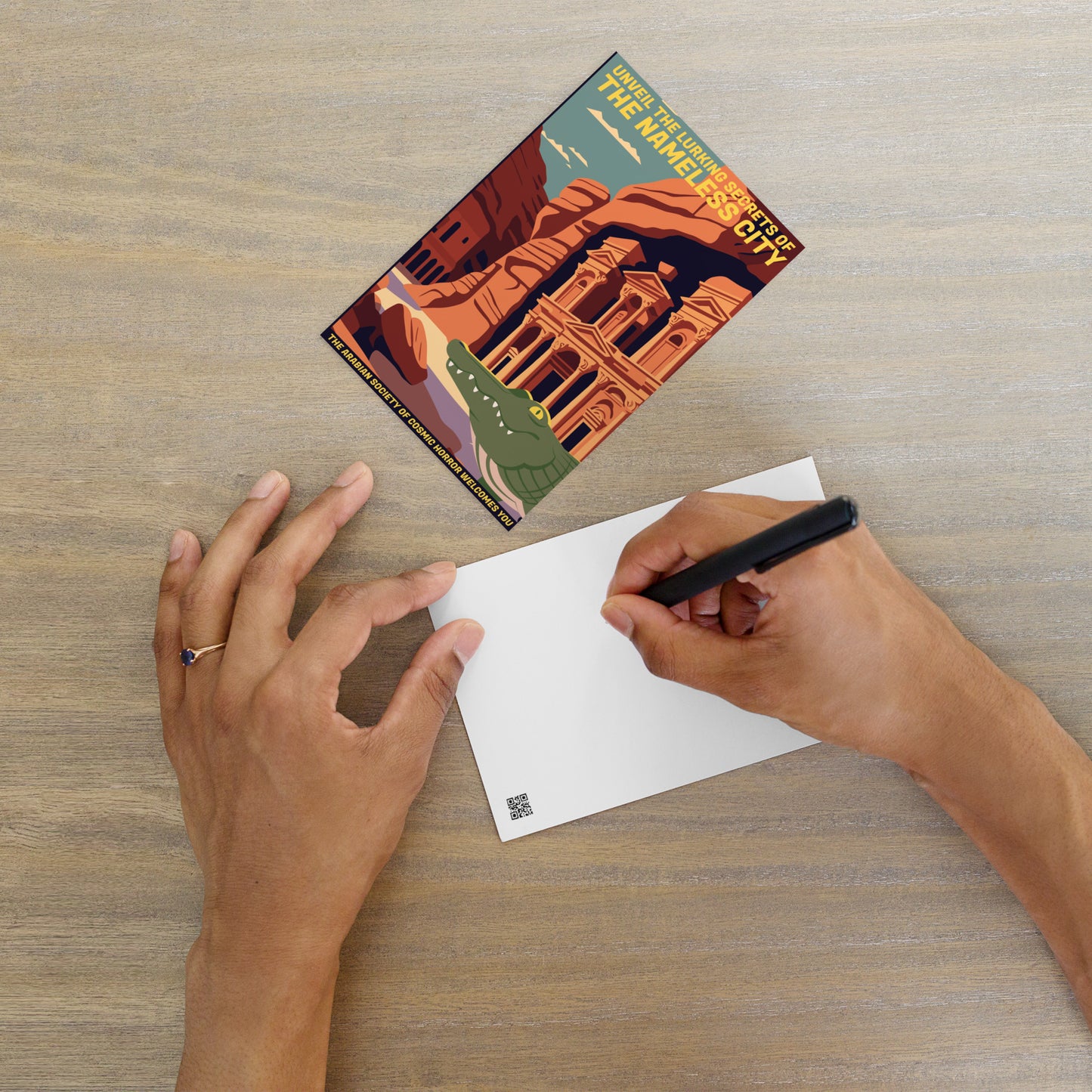 Die namenlose Stadt Reiseposter Lovecraft Cthulhu Standard Postkarte