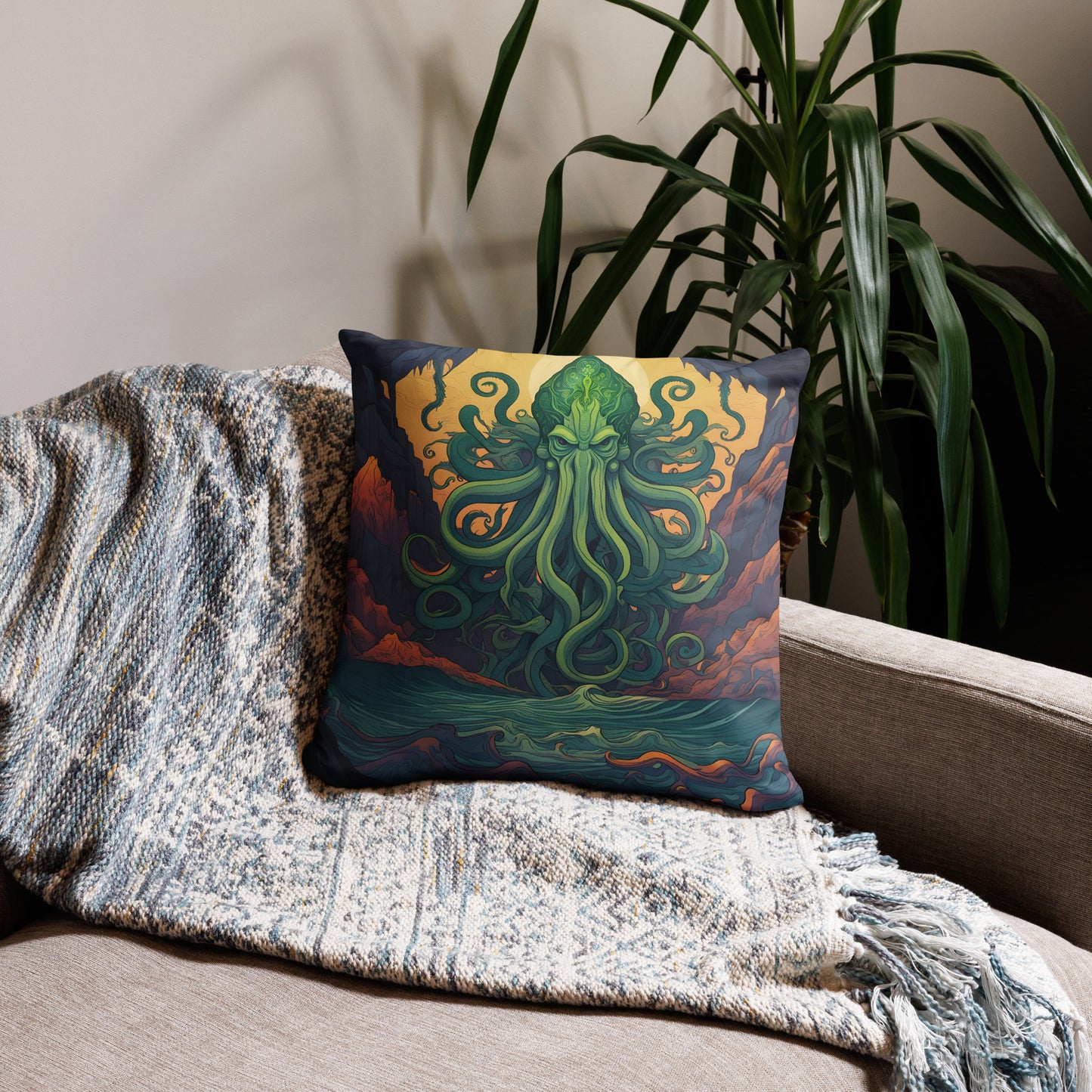 Cthulhu Mystical Symbolism Pillow Case