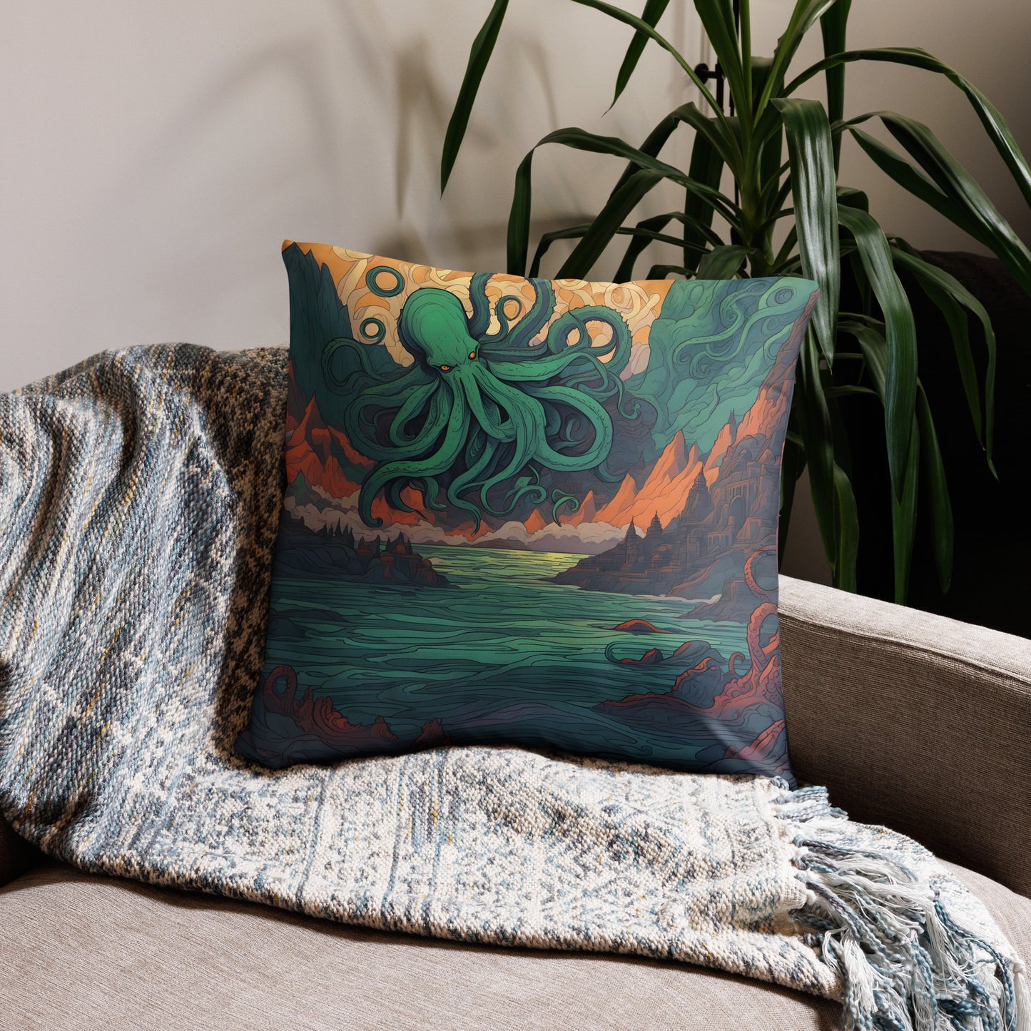 Cthulhu Mystical Symbolism Pillow Case