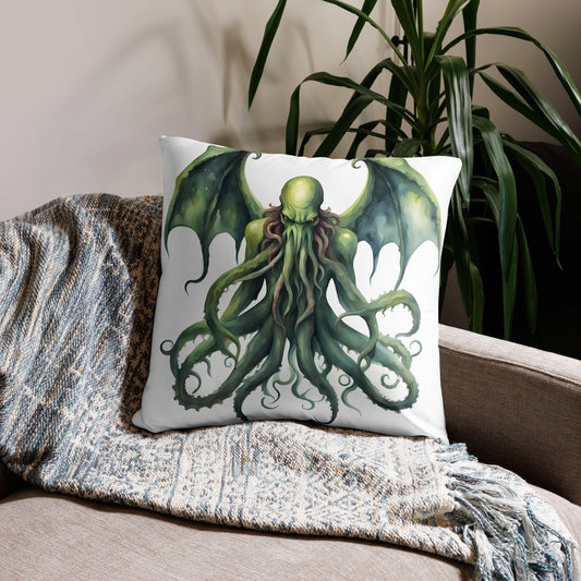 Taie d'oreiller peinture aquarelle Cthulhu