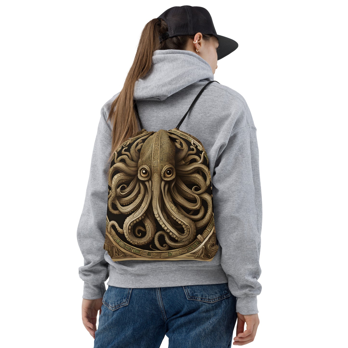 Cthulhu Mesoamerican Codex Drawstring bag