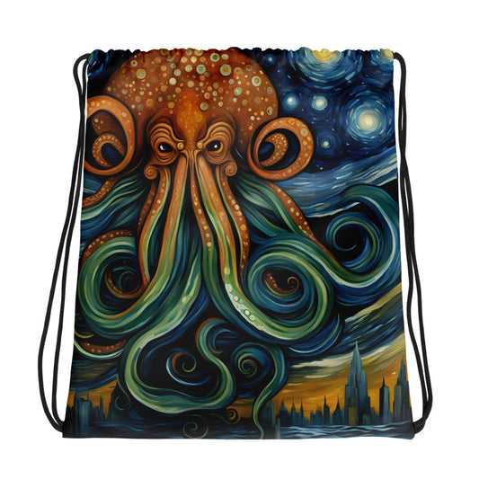 Mochila con cordón del postimpresionismo de Cthulhu