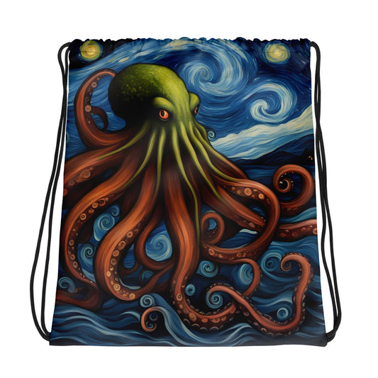 Mochila con cordón del postimpresionismo de Cthulhu