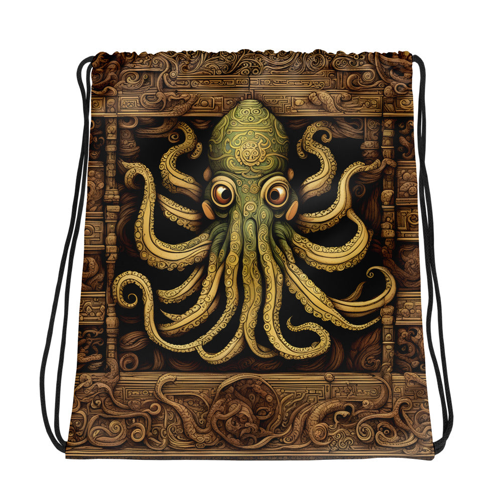 Cthulhu Mesoamerican Codex Drawstring bag