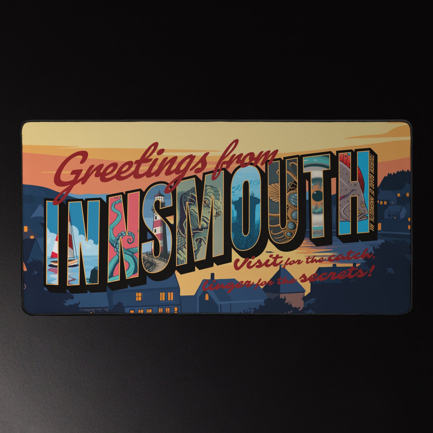 Greetings from Innsmouth Desk mat