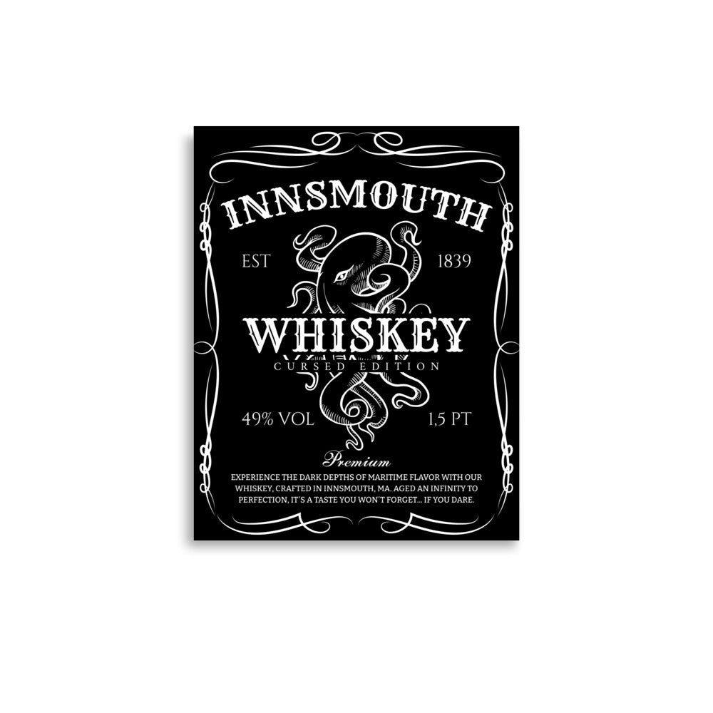 Etiqueta de whisky de Innsmouth Lovecraft Póster