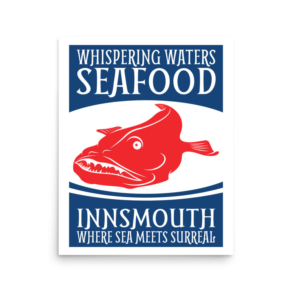 Póster Whispering Waters Mariscos Innsmouth