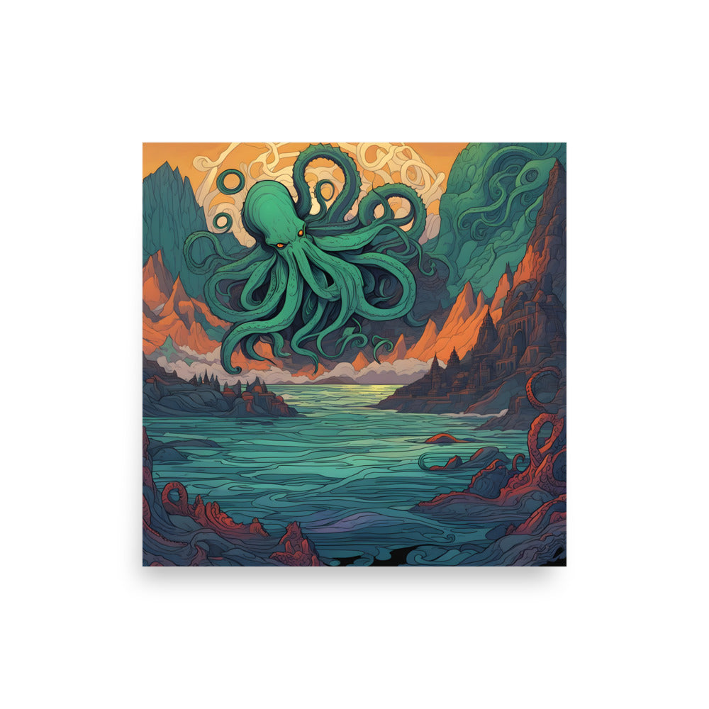 Simbolismo místico de Cthulhu Póster