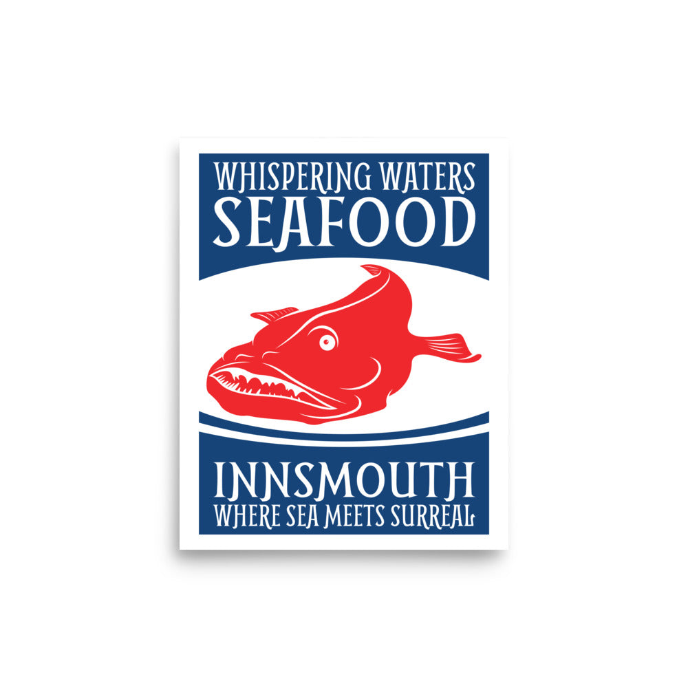 Póster Whispering Waters Mariscos Innsmouth