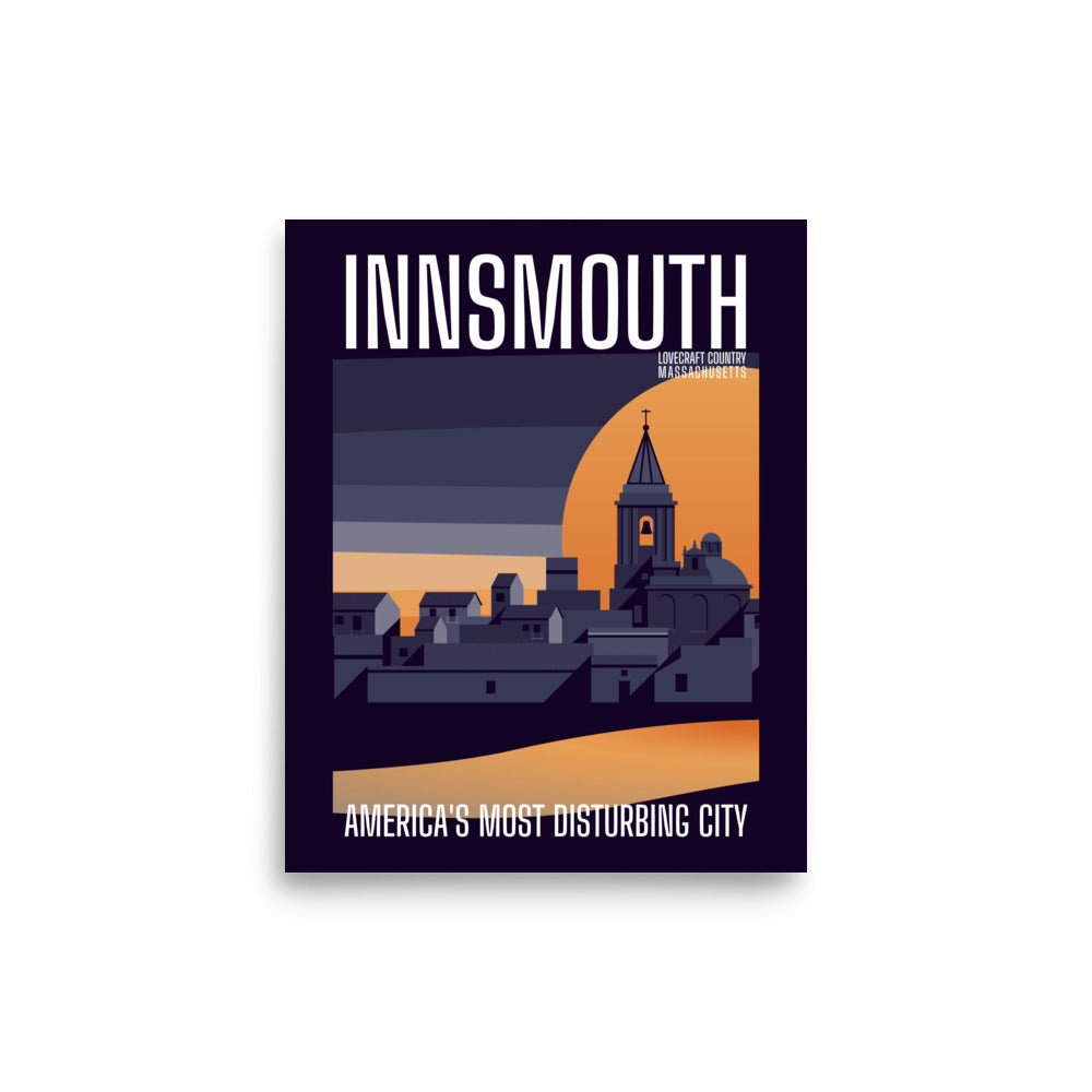 Affiche de voyage vintage d'Innsmouth, Lovecraft Poster