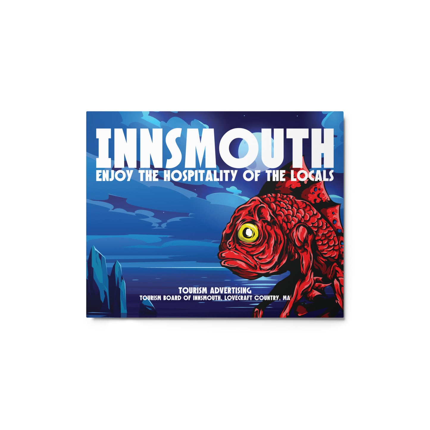 Innsmouth Vintage Travel Poster Lovecraft Metal prints