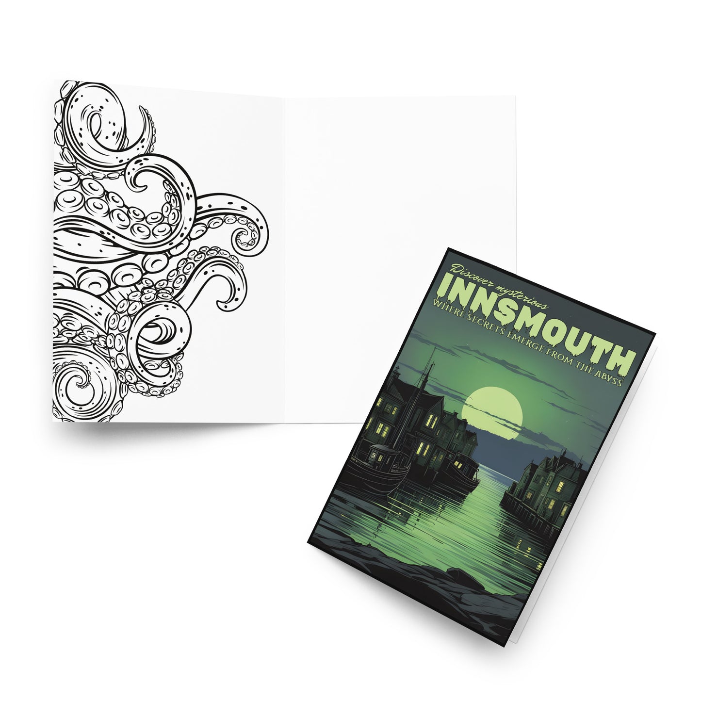 Discover mysterious Innsmouth Greeting card