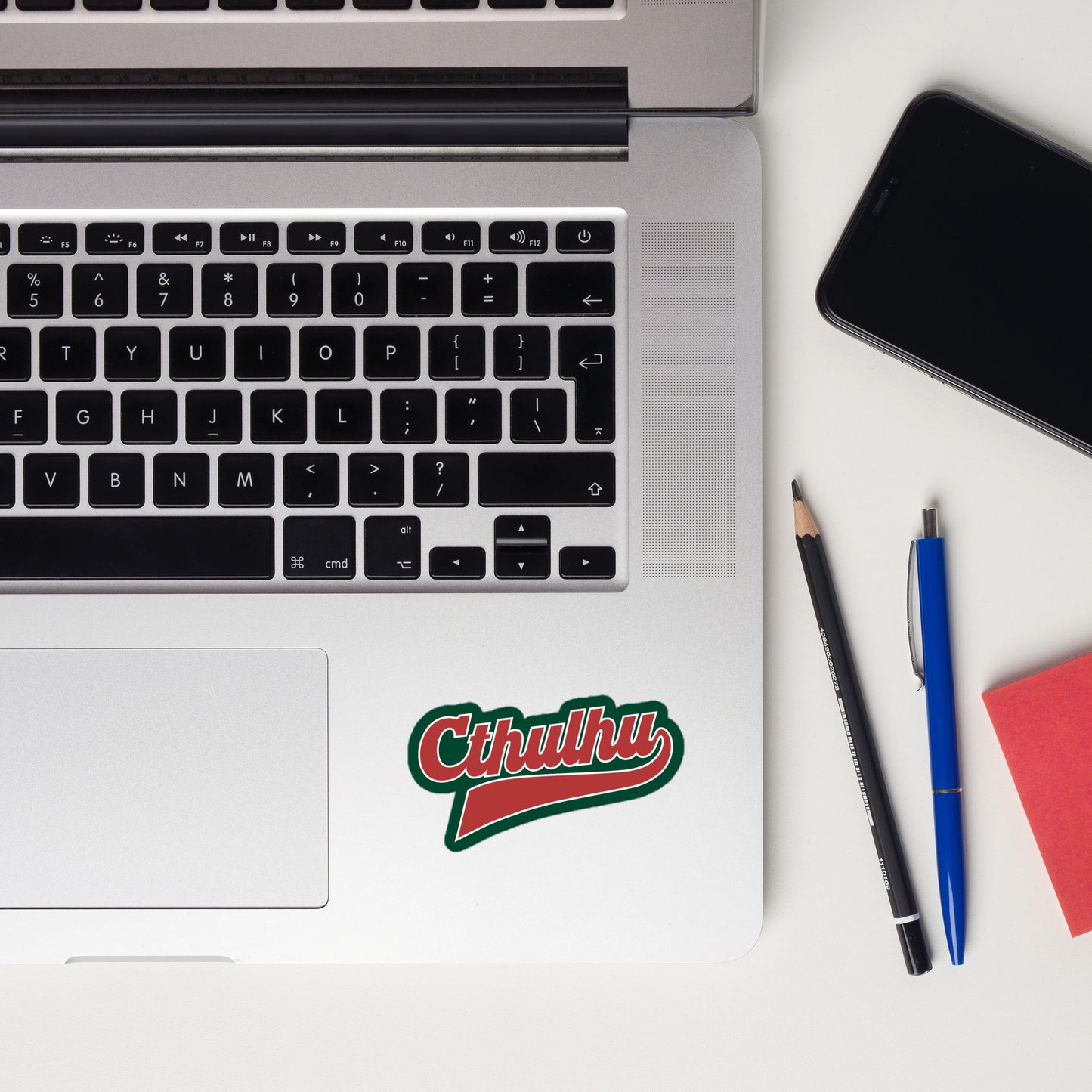Script de la Ligue Cthulhu – Lettrage Eldritch Vintage Autocollants sans bulles