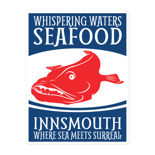 Whispering Waters Seafood Innsmouth Pegatinas sin burbujas