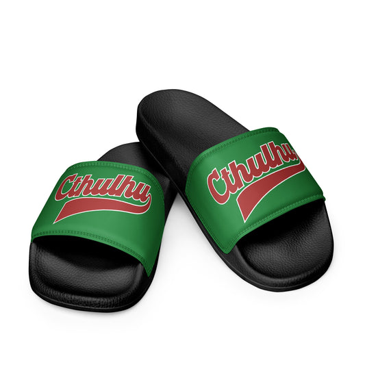 Claquettes pour homme avec lettrage Cthulhu League et lettrage Eldritch vintage