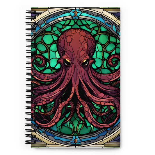 Cthulhu Stained Glass Spiral notebook