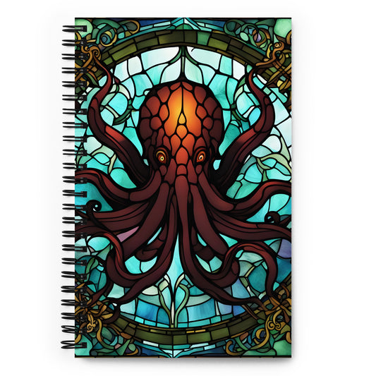 Cuaderno espiral de vidrieras de Cthulhu