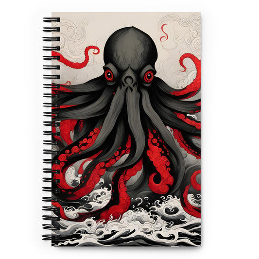 Cthulhu Asian Ink Painting Spiral notebook