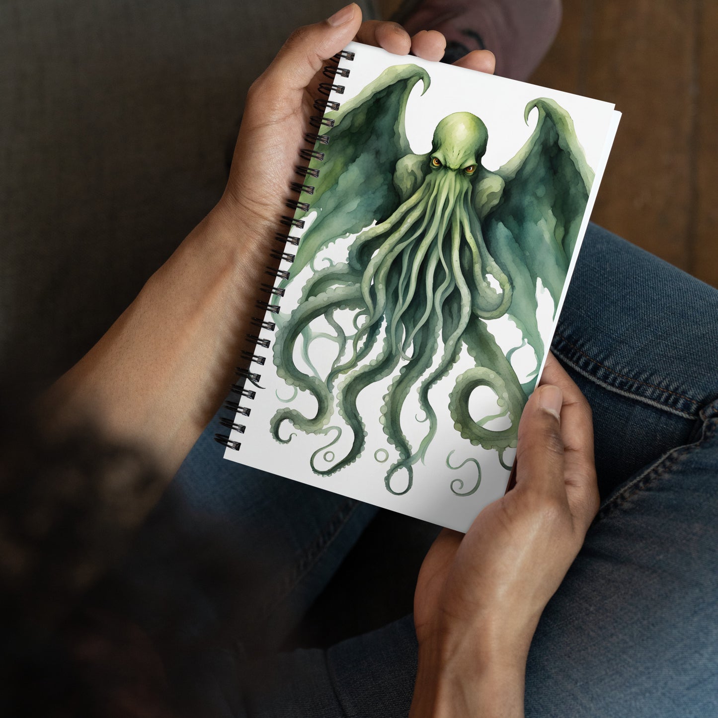 Cthulhu Pintura A La Acuarela Cuaderno De Espiral