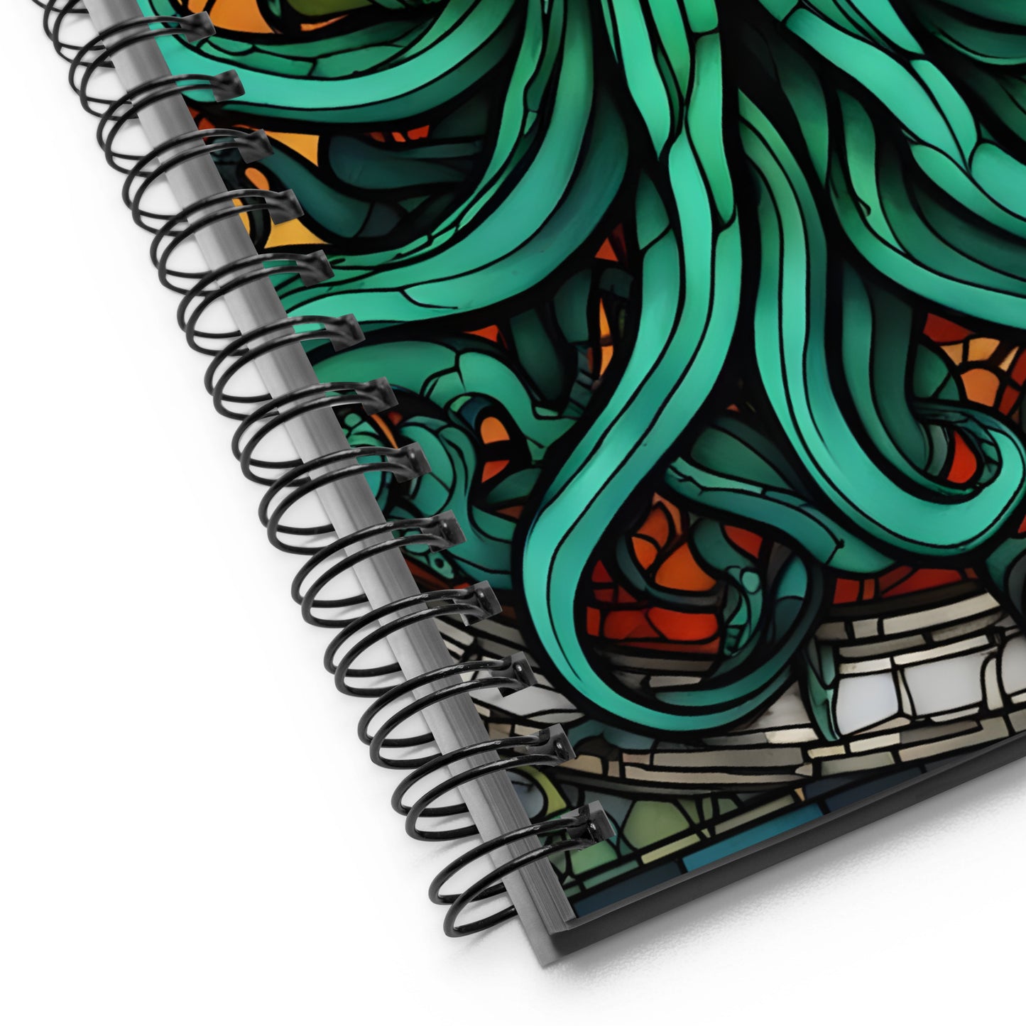 Cthulhu Stained Glass Spiral notebook