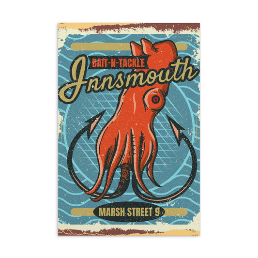 Innsmouth Bait and Tackle Fishing Lovecraft Carte postale standard