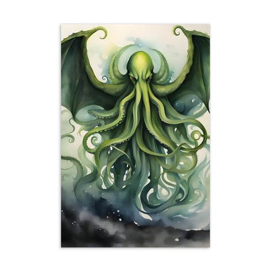 Cthulhu Watercolor Painting Standard Postcard