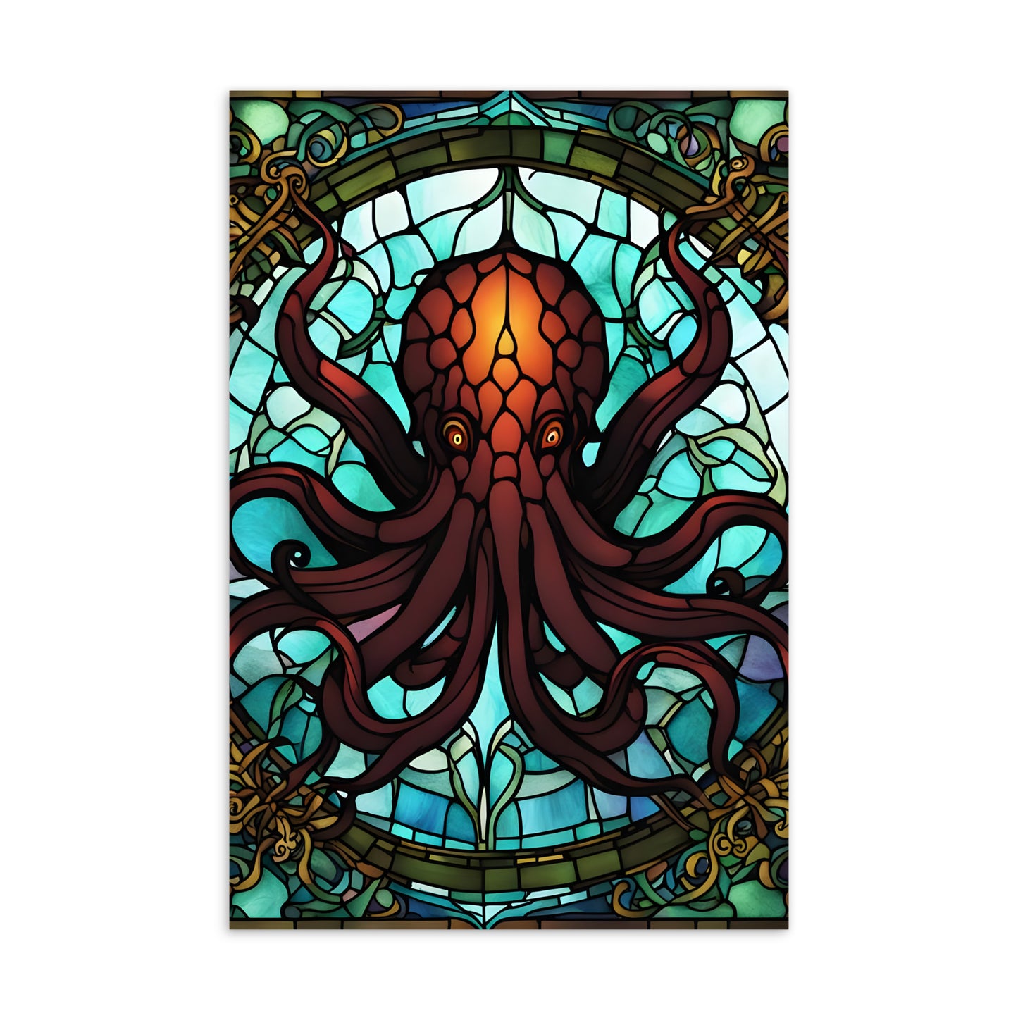 Postal estándar del vitral de Cthulhu