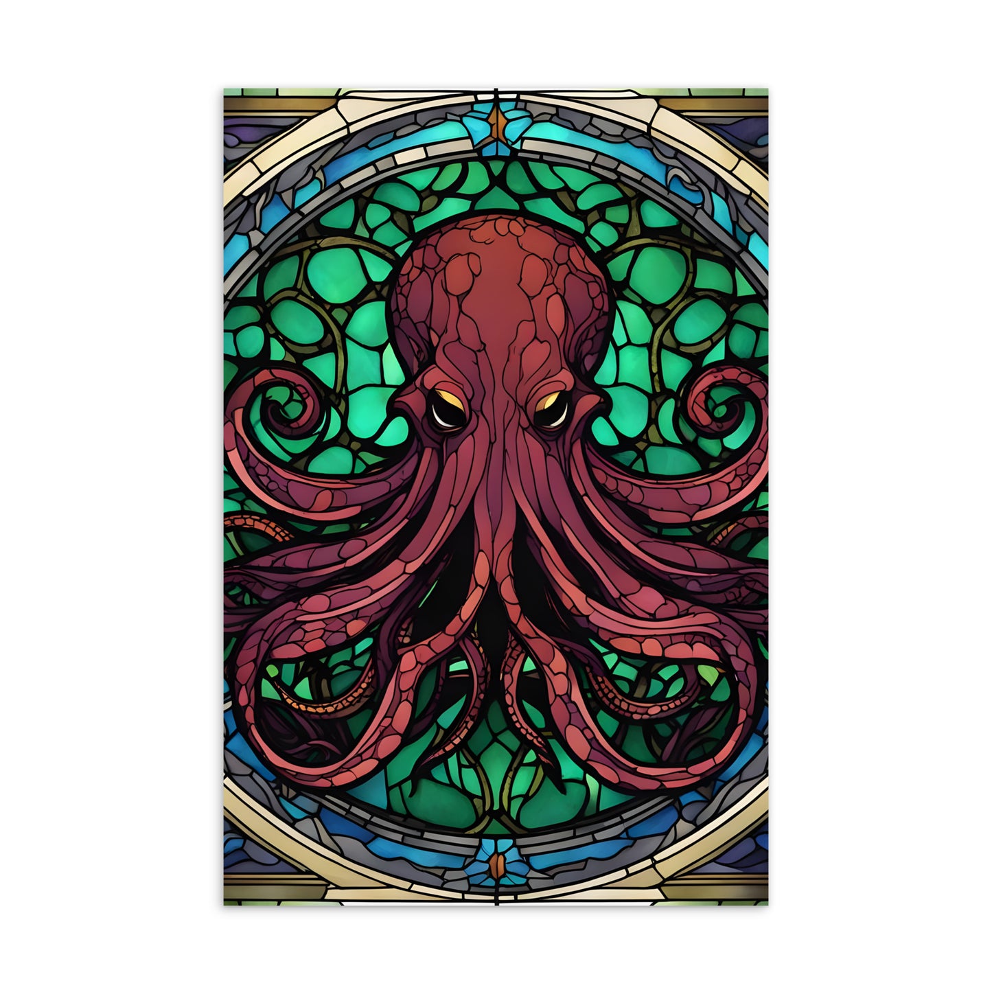 Postal estándar del vitral de Cthulhu