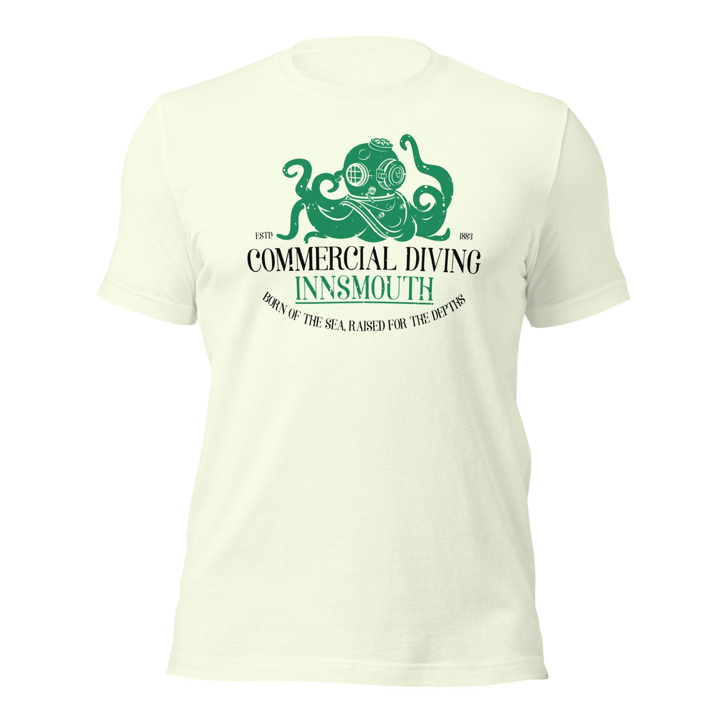 Camiseta unisex de buceo comercial Innsmouth