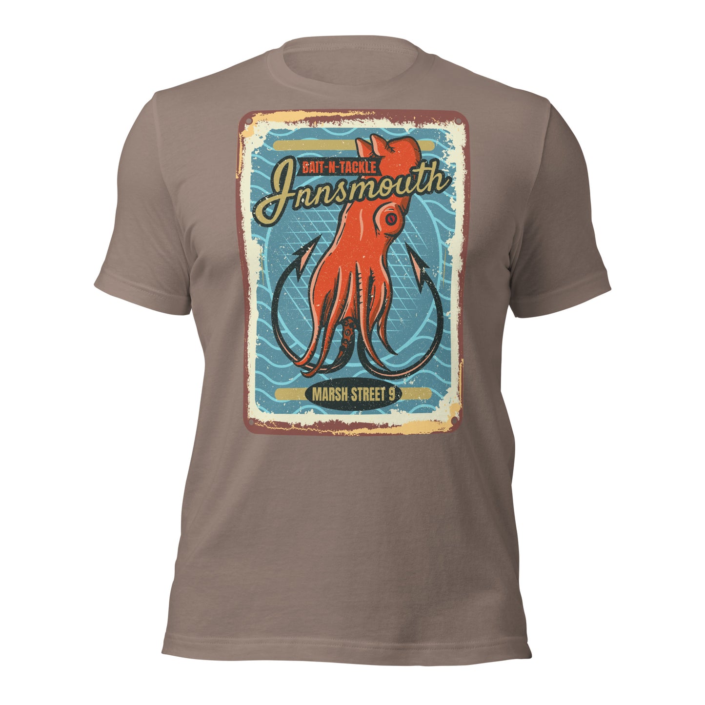 Innsmouth Bait and Tackle Fishing Lovecraft T-shirt unisexe