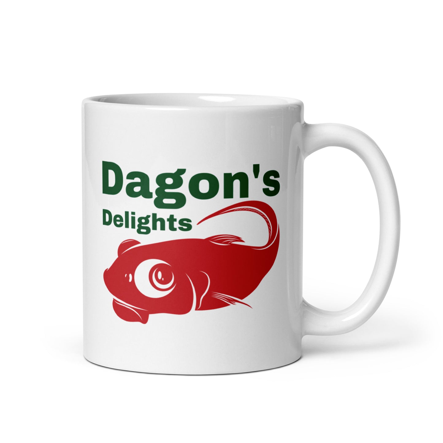 Dagon's Delights Seafood Tasse brillante blanche