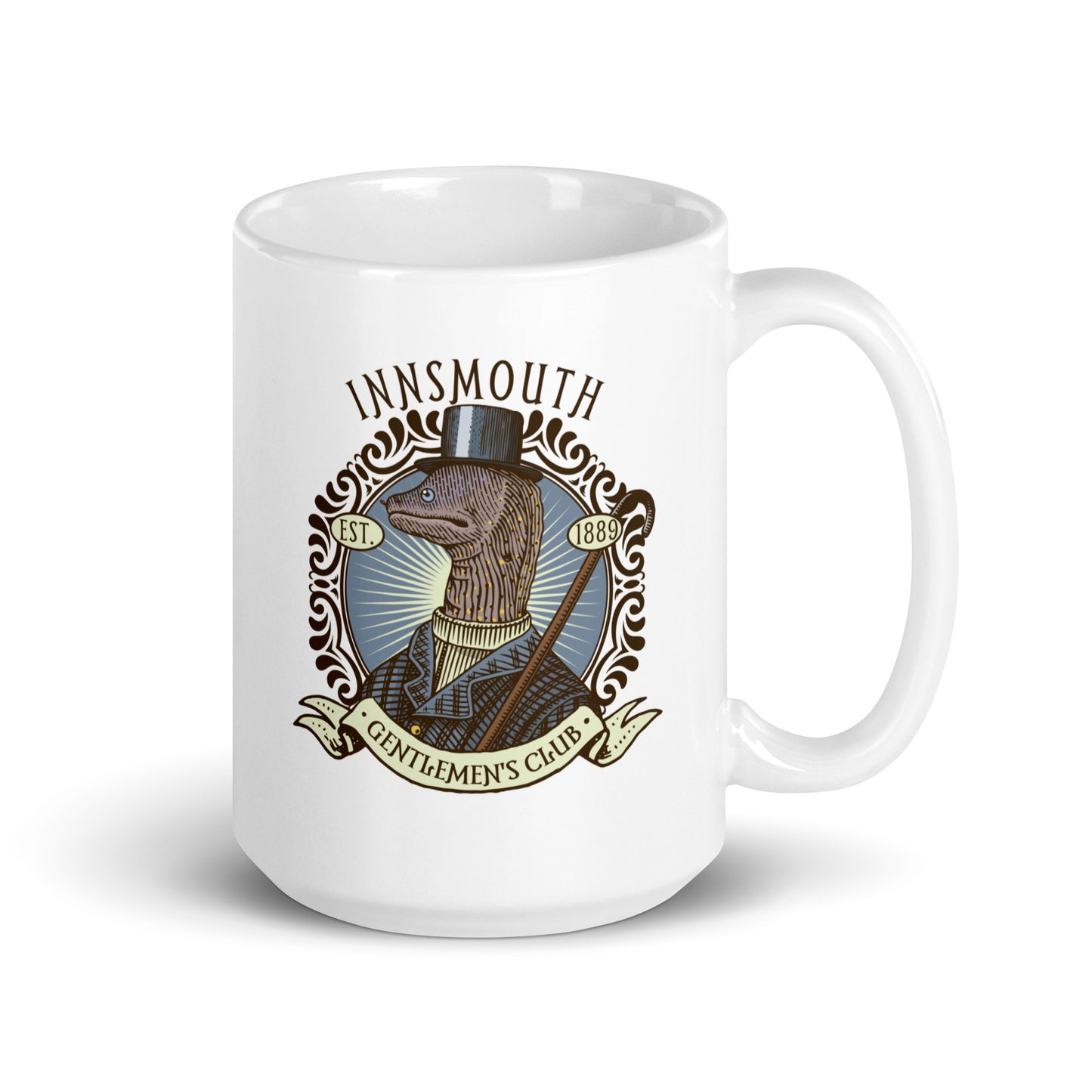 L’Ombre sur Innsmouth Lovecraft Moray Gentleman Tasse brillante blanche